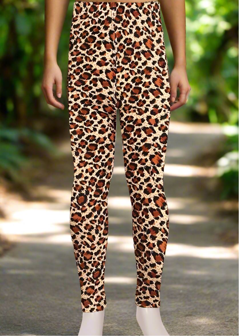 Girls Cheetah Leopard Leggings MomMe And More Boutique MomMe and More