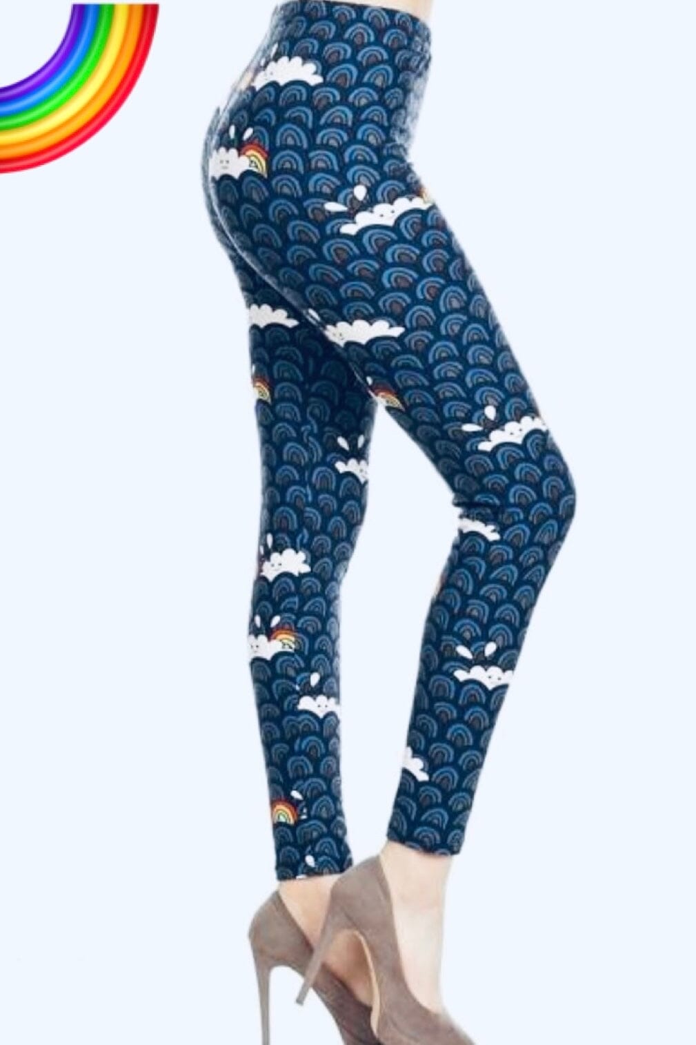 Women's Blue Footless Tights