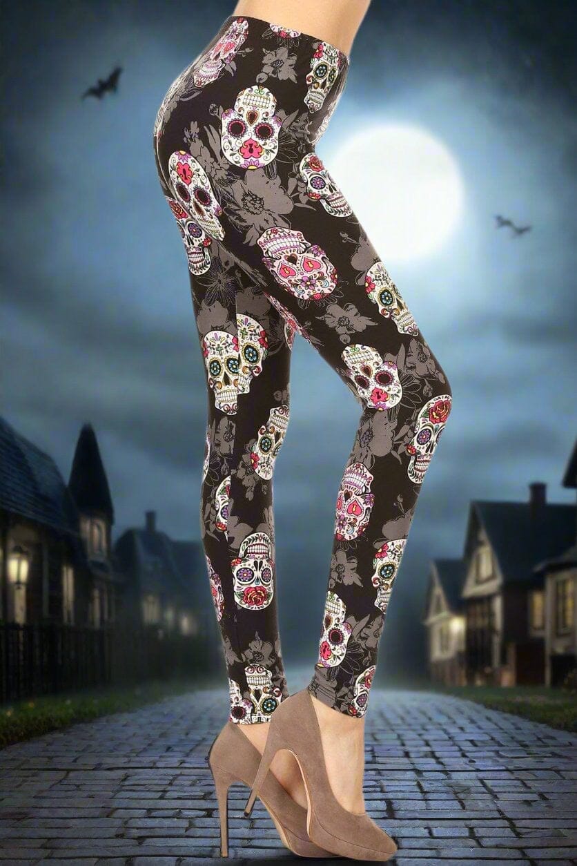 Skull yoga pants online