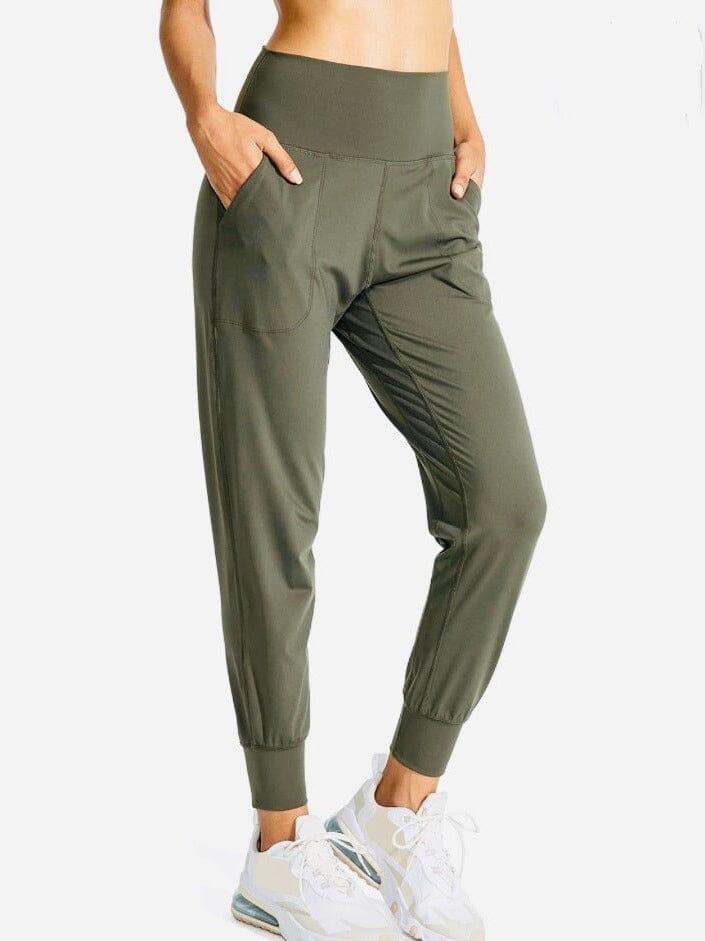Womens Olive Green Joggers Pants  Like Lululemon – MomMe and More