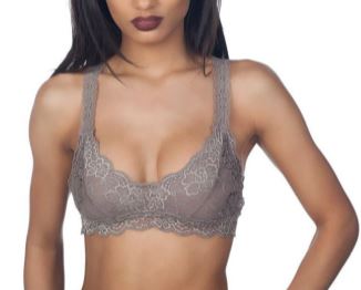 Taupe Lace Racerback Bralette