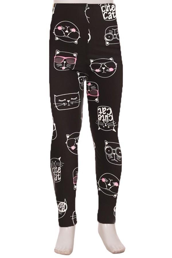 NEW Girls Sloth Coffee Donut Print Leggings, Kids School Yoga Pants, Black  Green Footless Tights, S/L, Mommy and Me Leggings -  Canada