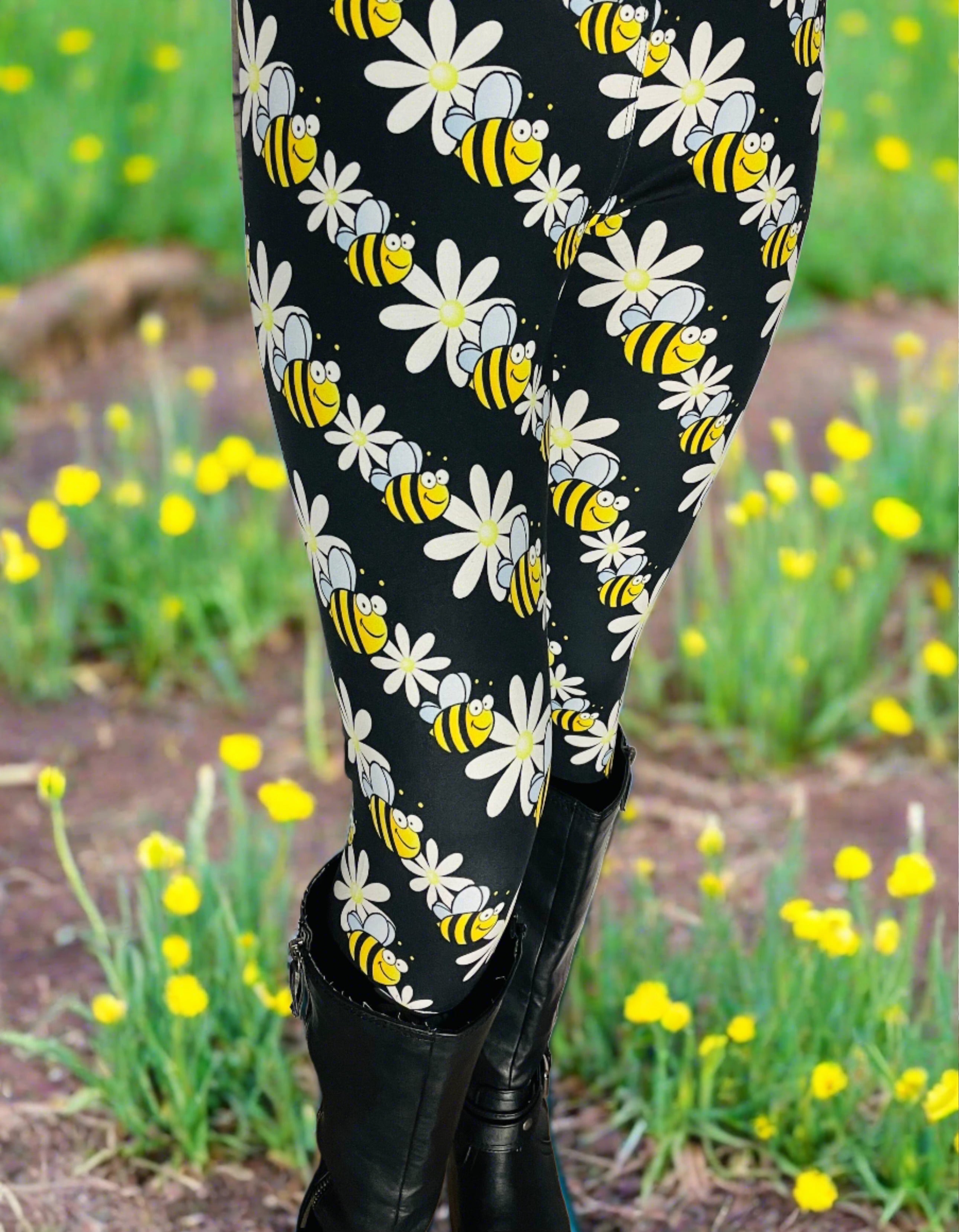 Daisy print leggings hotsell