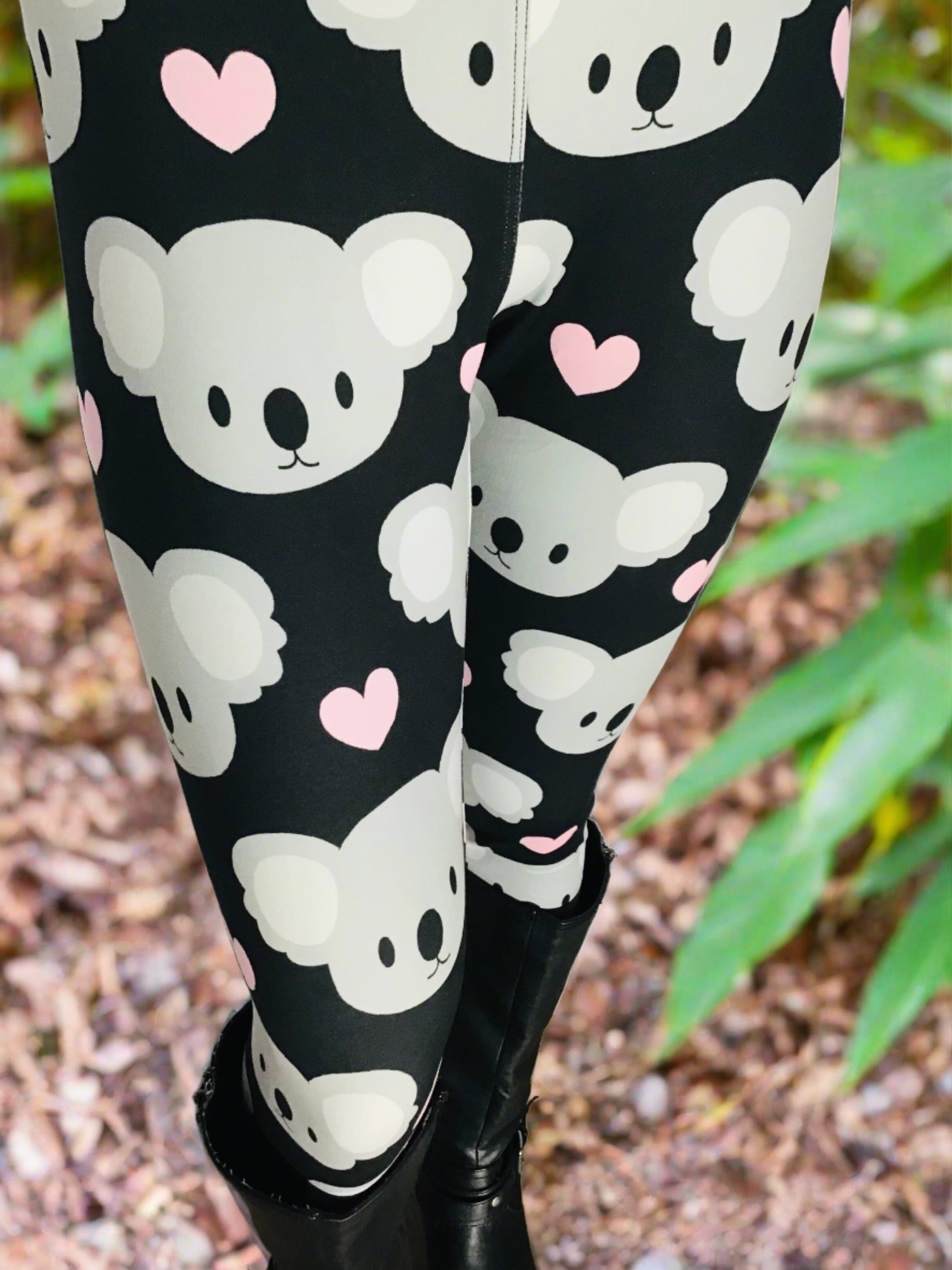 Adorable orders Watercolor Koala Bear Trees Yoga Leggings, High Waist Hand Sewn Leggings, Koala Yoga Leggings, Koala Bear Leggings, Cute Leggings