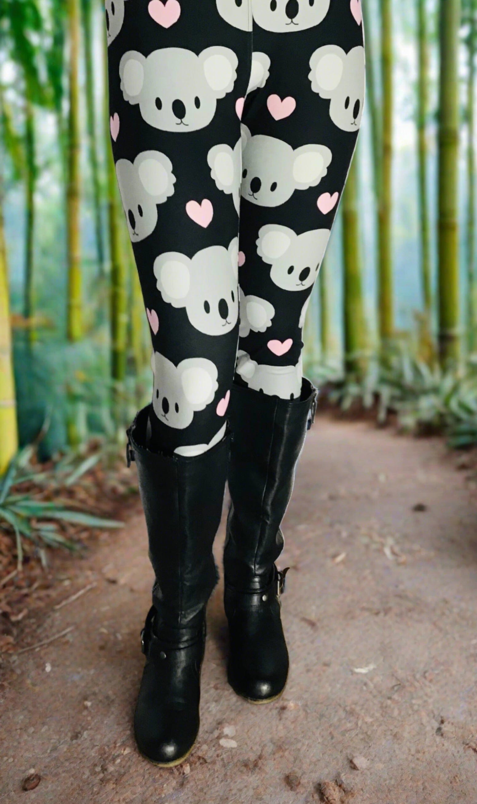 Adorable Watercolor Koala Bear Trees buy Yoga Leggings, High Waist Hand Sewn Leggings, Koala Yoga Leggings, Koala Bear Leggings, Cute Leggings