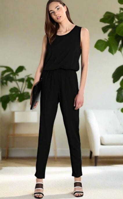 Womens Tank Top Jumpsuit Black Sizes S/M/L Jumpsuit MomMe and More 