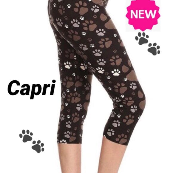 Paw print hotsell capri leggings