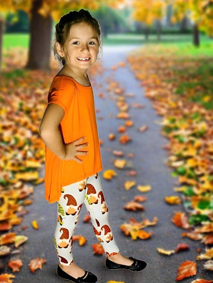 Orange leggings child best sale