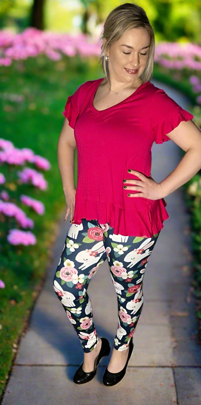 Ladies easter leggings best sale