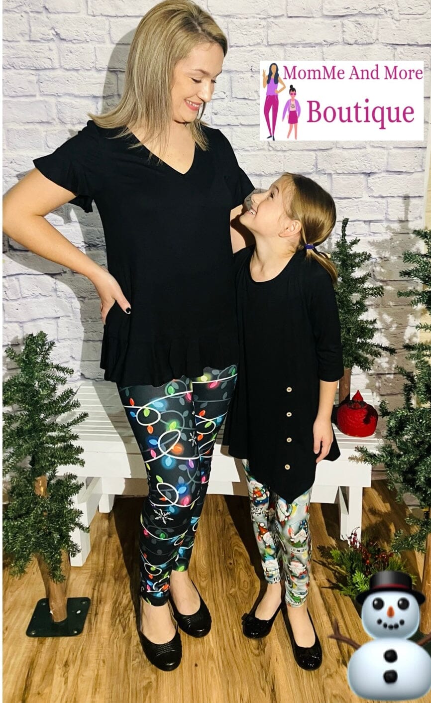 UB Mommy and Me Christmas Santa Mother Daughter Matching Leggings | eBay