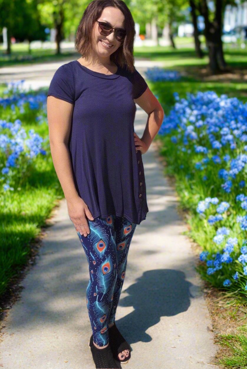 Peacock leggings lularoe best sale