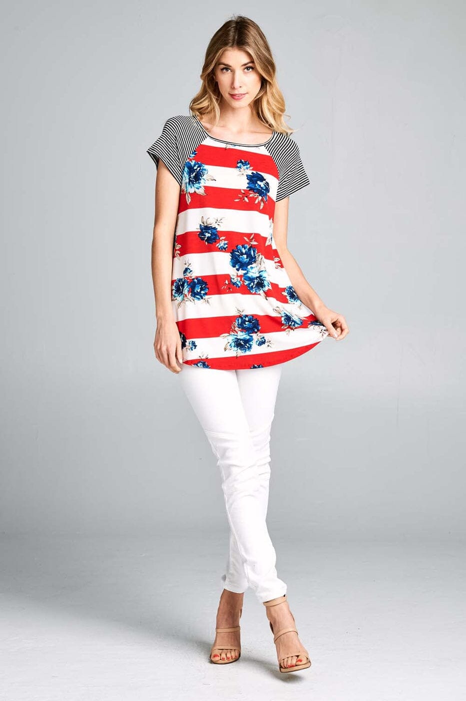 red white blue tunic