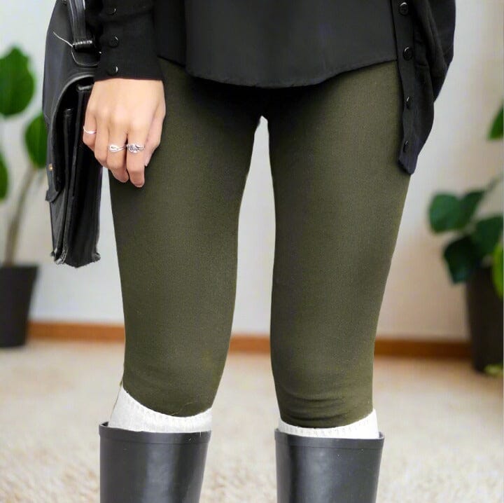 Womens Olive Green Leggings Momme and More Boutique 0 10 Green