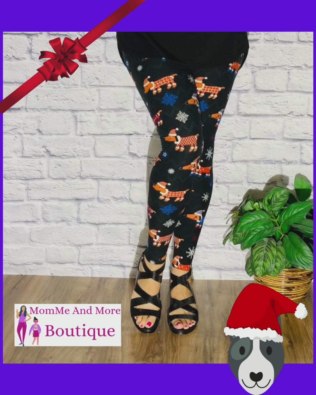 Christmas dog shop leggings