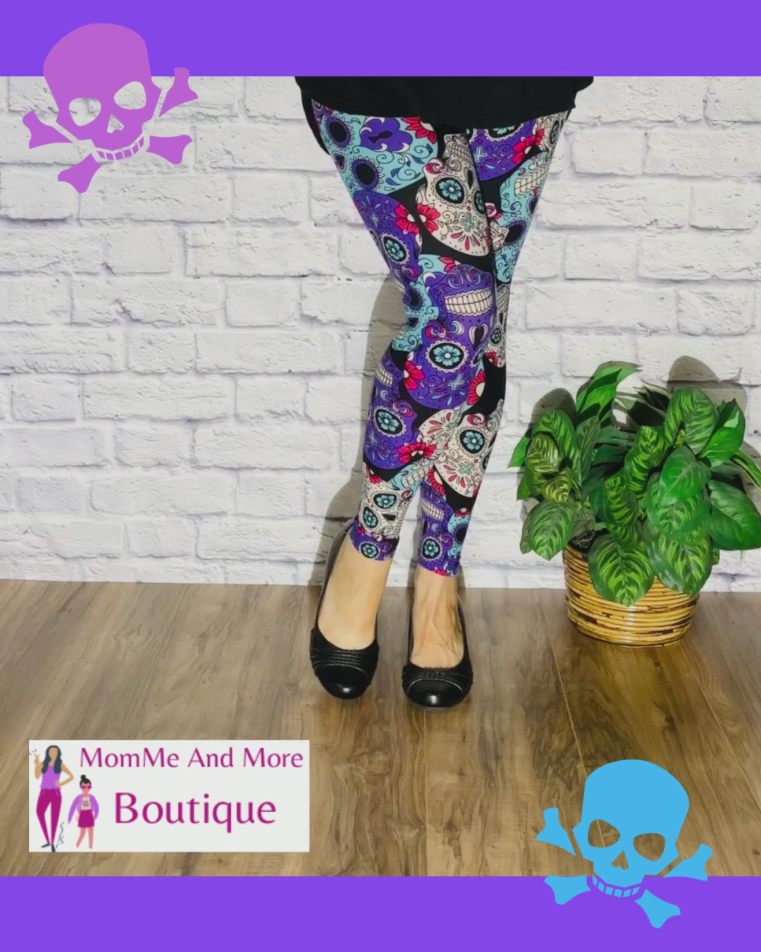 LuLaRoe, Pants & Jumpsuits, Lularoeone Size Colorful Skull Leggings