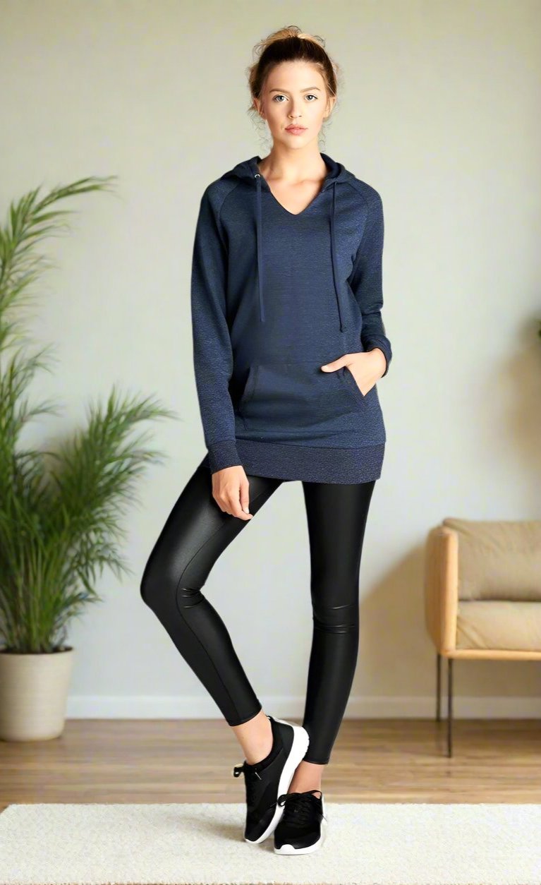 Navy blue best sale sweatshirt women's