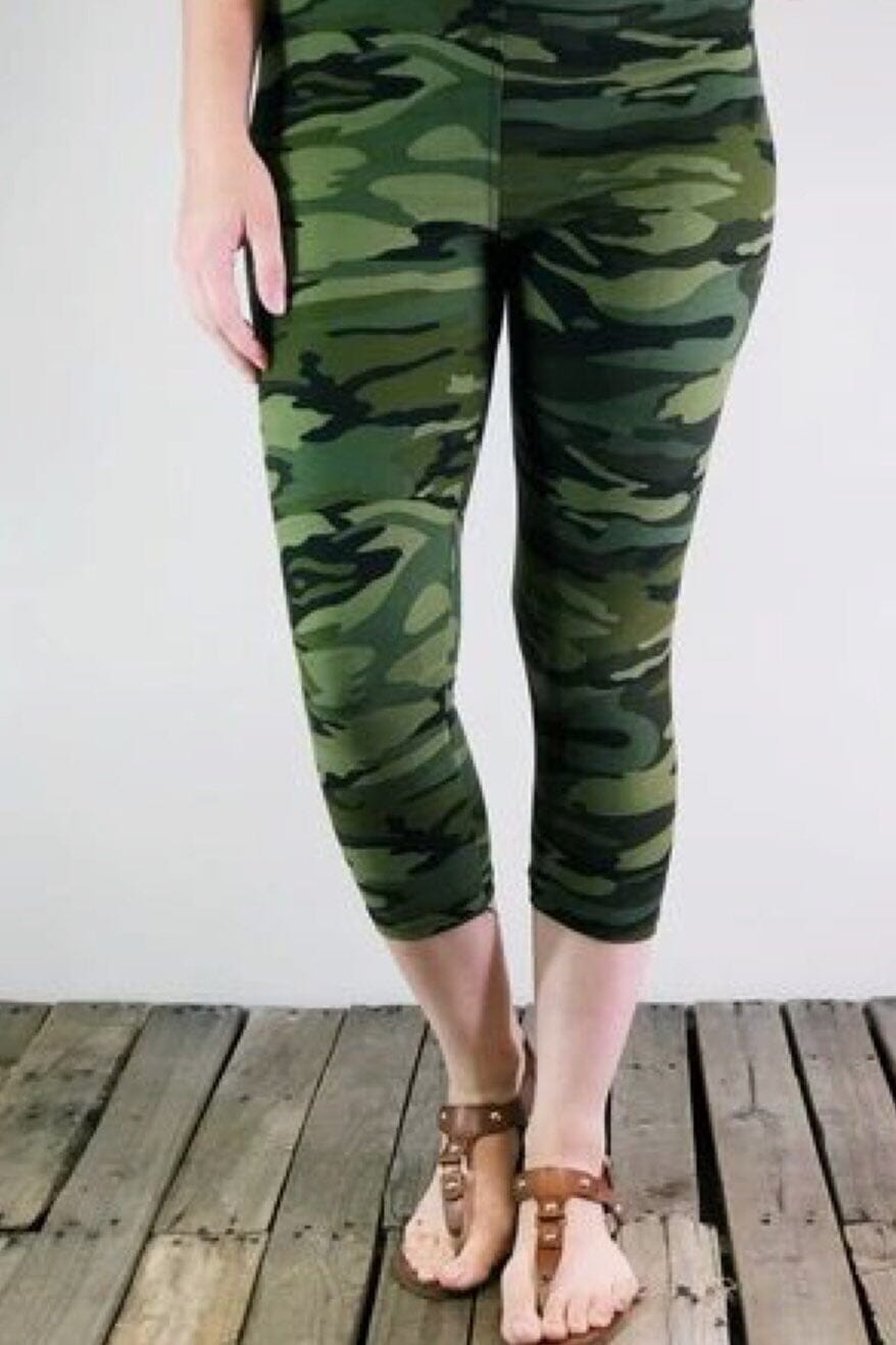 Womens Olive Green Leggings, Yoga Pants, Footless Tights