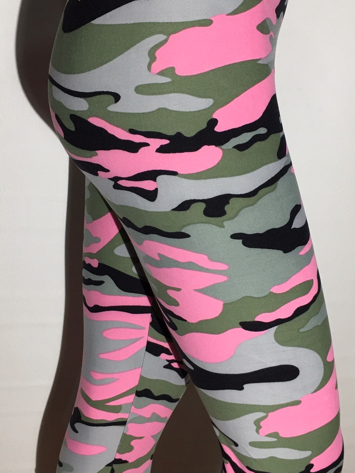 Women's Black Camouflage Leggings