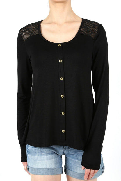 Womens Black Shirt | Tops, Tees, Tunics – MomMe and More