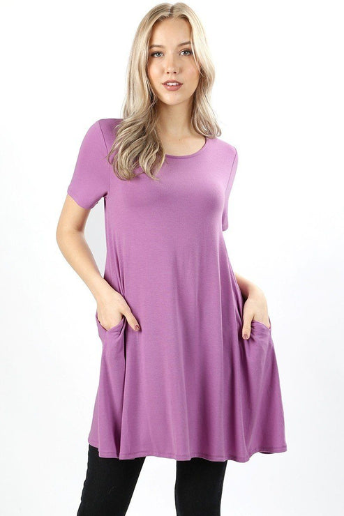Womens Lavender Pocket Dress | Short Mini Dress | Spring Dress – MomMe ...
