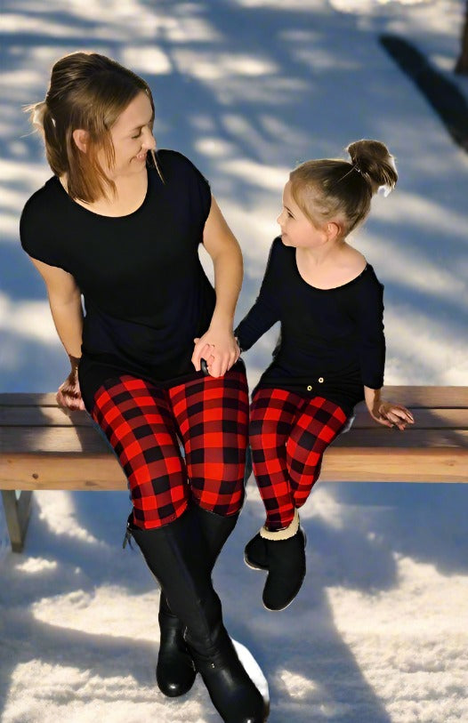 Women's Buffalo Plaid High Waist Yoga Leggings | MMofPhilly