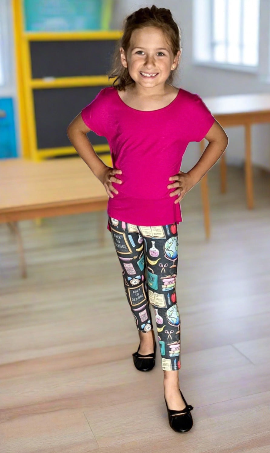 URMAGIC 3-8 Years Girls' Athletic Leggings Kids Dance Running Yoga Pants  Workout Active Dance Tights 