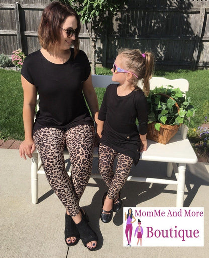 Girls Leggings | Cheetah Leopard Leggings | Kids Yoga Pants, Footless  Tights | No-Roll Waistband